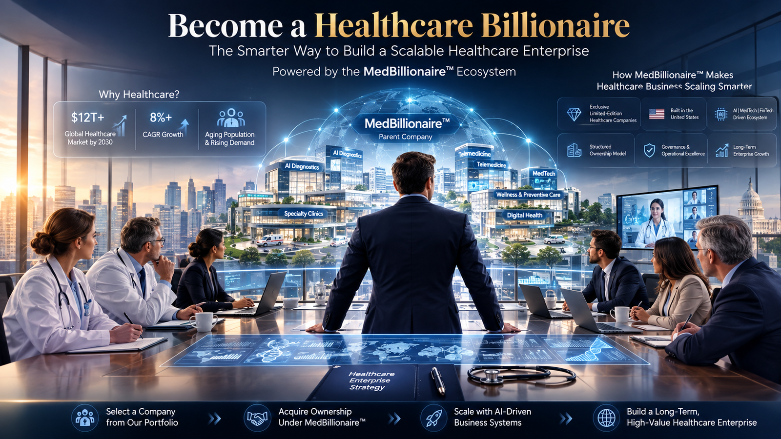 How to Become a Healthcare Billionaire Through AI-Powered Healthcare Business Opportunities with MedBillionaire™?